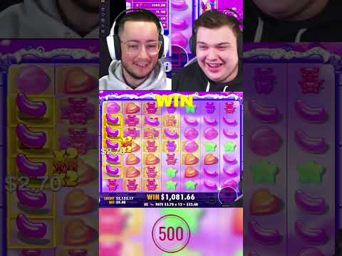 MASSIVE CLUSTERS On SUGAR RUSH!! (BONUS BUYS) #slots #casino #sugarrush #shorts