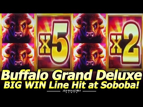 Buffalo Grand Deluxe Slot Machine – BIG WIN Line Hit at Soboba Casino!