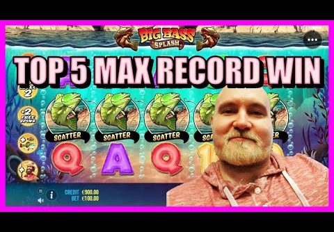 BIG BASS SPLASH SLOT / TOP 5 RECORD MAX WINS! STREAMING HIGHLIGHTS!