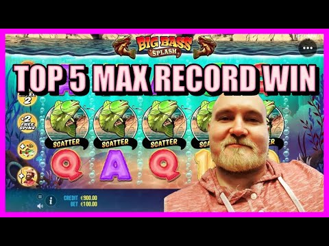 BIG BASS SPLASH SLOT / TOP 5 RECORD MAX WINS! STREAMING HIGHLIGHTS!