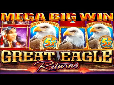 **MEGA BIG WIN!** Great Eagle Returns WMS Slot Machine Bonus