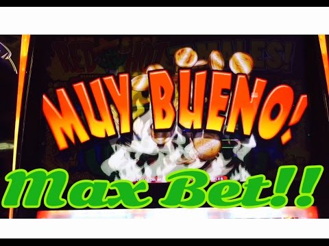 Big Win, Red Hot Tamales Slot Machine, Max Bet, Line Hit, Live Play, By IGT!!