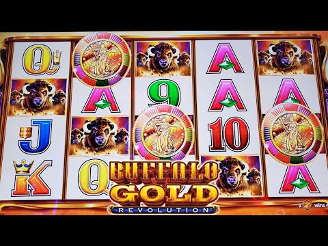 MAX BET BIG WIN BACK to BACK BONUSES BUFFALO GOLD REVOLUTION SLOT | Live Slot Play | Las Vegas Slots