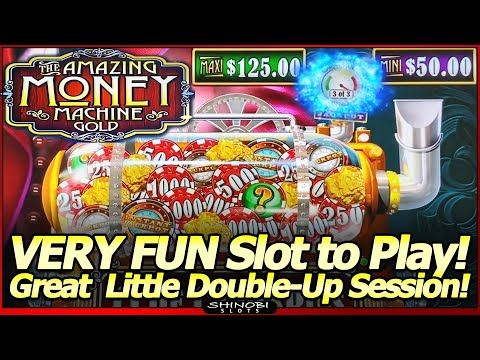 The Amazing Money Machine Gold Slot Machine – Great Double-Up Session in a Very Fun Slot to Play!