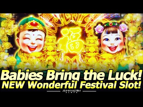 Babies Bring the Luck!  NEW Good Luck and Wonderful Festival Slots with Mega Prize and Hold and Pay!