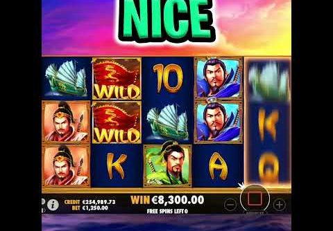 €1.250 FREE SPIN BONUS 🤑 MEGA BIG WIN 🔥 3 KINGDOMS SLOT SO MANY WILDS‼️ #shorts