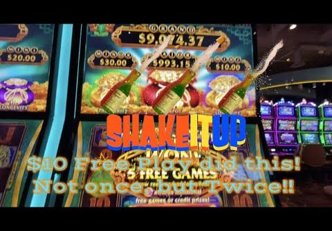 $10 Free Slot Play Shakes up 2 Big Bonus Wins at Delta Downs Casino Vinton, LA by Super Grand Slots