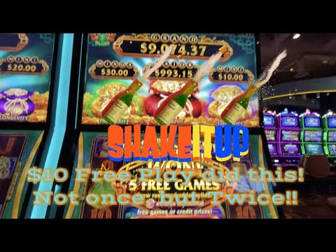 $10 Free Slot Play Shakes up 2 Big Bonus Wins at Delta Downs Casino Vinton, LA by Super Grand Slots