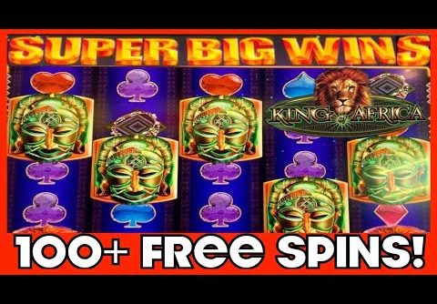 **100+ FREE SPINS!!!** SUPER BIG WINS!!! KING OF AFRICA WMS SLOT MACHINE BONUS