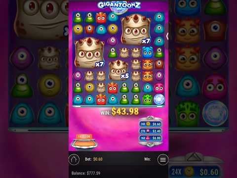 MEGA BIG WIN ON GIGANTOONZ -STAKE.COM #stake #stakecasino #crypto #slots #gambling #megawin #tiktok