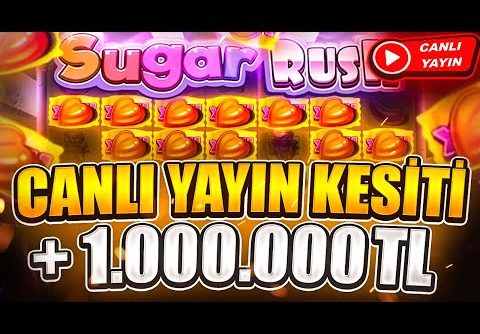 SUGAR RUSH | 1.000.000 TL VURGUN CANLI YAYINDA REKOR KIRDIK !!! YOK BÖYLE COMEBACK | Big Win