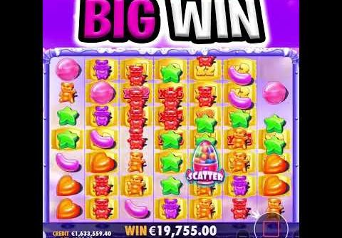 OMG RARE BIG WIN SUGAR RUSH SLOT 🔥 MAX BET LAST FREE SPIN‼️ #shorts