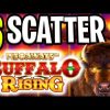 BUFFALO RISING MEGAWAYS 🔥 SLOT RARE 6 SCATTER BONUS DROP‼️