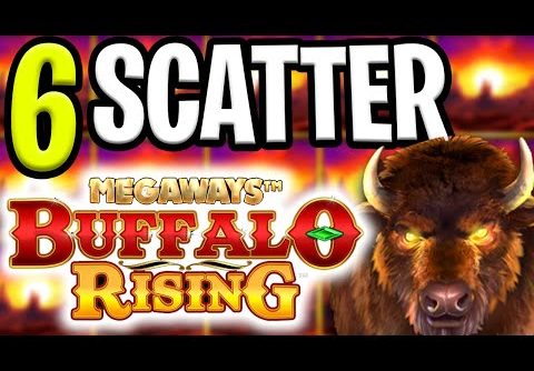 BUFFALO RISING MEGAWAYS 🔥 SLOT RARE 6 SCATTER BONUS DROP‼️