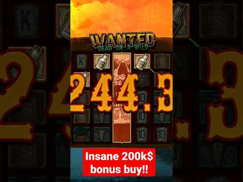 INSANE 200K$ BONUS BUY!#bonusbuy #wanteddeadorawild #insanewin #maxwin #slot #bigwin #casino #shorts