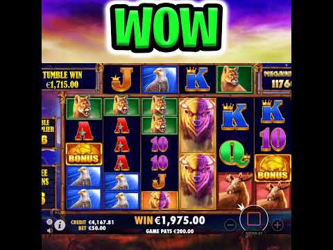 BUFFALO KING MEGAWAYS SLOT 🔥 BIG WIN FREE SPIN BONUS‼️ #shorts