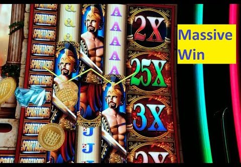 Massive Win! 25X Multiplier! Spartacus Super Colossal Reels Slot