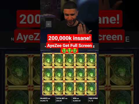 ayezee get a full screen big win! #maxwin #slot #bigwin #slots #ayezee #gambling #shorts