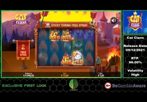 Cat Clans Slot Preview Both Bonuses Big Win By Snowborn Studios