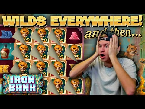 Wilds EVERYWHERE!? (Super BIG WIN on Iron Bank!)