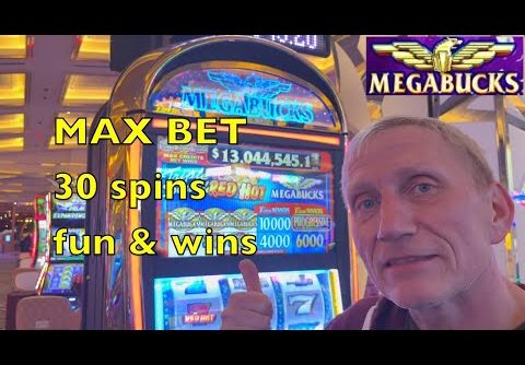 MAX BET 30 Spins MEGABUCKS Slot Machine Fun @ Resorts World Las Vegas Hotel & Casino Jackpot Chasing