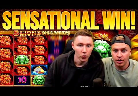 HUGE BONUS WIN ON 5 LIONS MEGAWAYS SLOT!