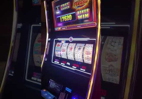 Big win on a slot machine on a cruise