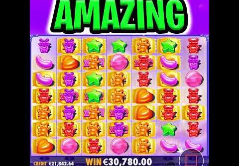 U HAVE TO SEE THIS 😮 RARE SUGAR RUSH SLOT 🔥 MEGA BIG WIN BONUS OMG‼️ #shorts