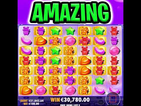 U HAVE TO SEE THIS 😮 RARE SUGAR RUSH SLOT 🔥 MEGA BIG WIN BONUS OMG‼️ #shorts