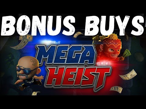 *NEW SLOT BONUS BUYS * – MEGA HEIST! Can it bring in a MEGA BIG WIN