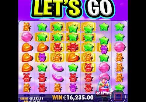 U HAVE TO SEE THIS 😮 RARE SUGAR RUSH SLOT 🔥 MEGA BIG WIN OMG‼️ #shorts