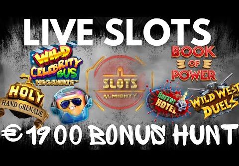 HUGE OPENING 11PM! – LIVE $1900 BONUS HUNT – Slots Almighty –  Big Win Online Slots Stream