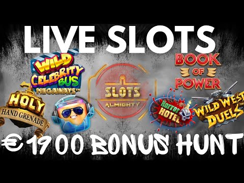 HUGE OPENING 11PM! – LIVE $1900 BONUS HUNT – Slots Almighty –  Big Win Online Slots Stream