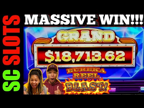 MASSIVE $18,000 Jackpot Handpay on .50 Bet!!! LOCK IT LINK Eureka Reel Blast Slot Machine HUGE WIN