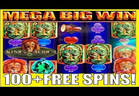 **100+ FREE SPINS!** MEGA BIG WIN! King of Africa WMS Slot Machine Bonus