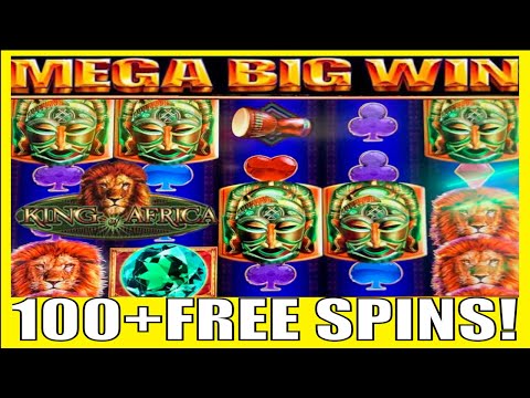 **100+ FREE SPINS!** MEGA BIG WIN! King of Africa WMS Slot Machine Bonus