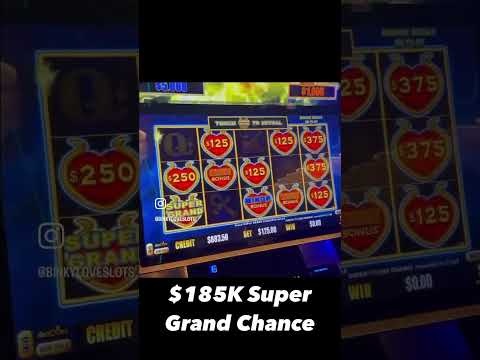 $185K SUPER GRAND CHANCE #slots #casino #jackpot #slotwins