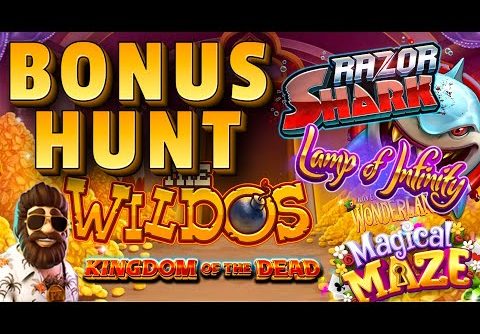 ONLINE SLOTS BONUS HUNT CHASING A BIG WIN – LAMP OF INFINITY, RAZOR SHARK, THE WILDOS & MORE