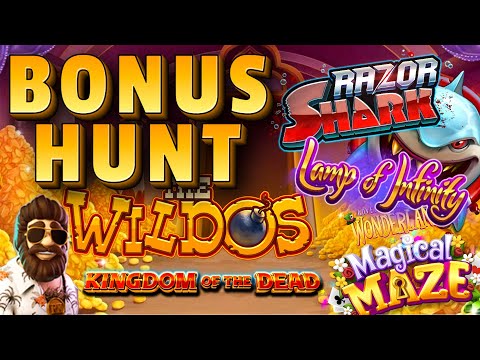 ONLINE SLOTS BONUS HUNT CHASING A BIG WIN – LAMP OF INFINITY, RAZOR SHARK, THE WILDOS & MORE