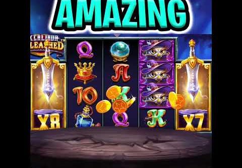 NEW EXCALIBUR UNLEASHED SLOT 🔥 BIG WIN BONUS FULL LINE OMG‼️ #shorts