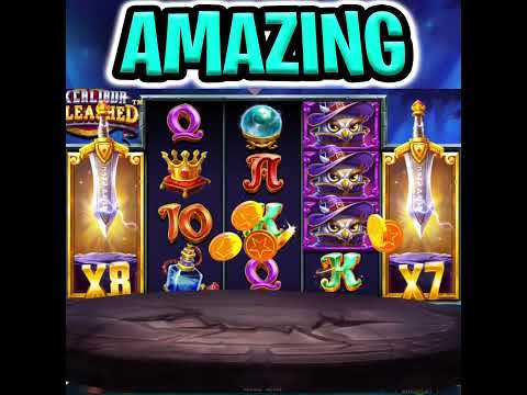 NEW EXCALIBUR UNLEASHED SLOT 🔥 BIG WIN BONUS FULL LINE OMG‼️ #shorts