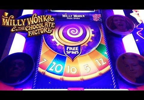 Willy Wonka 3-Reel Slot Bonus – Wonka Free Spins, Big Win!  Multiple Features and Re-Triggers!