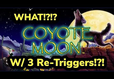 Slots Win – Coyote Moon – *** BIG WIN w/3 Re-Triggers *** Never Done That Before