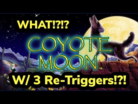 Slots Win – Coyote Moon – *** BIG WIN w/3 Re-Triggers *** Never Done That Before
