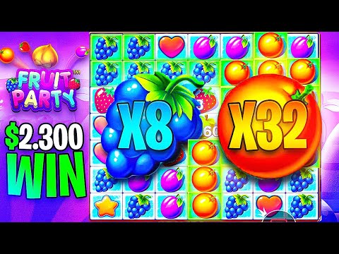 Super Big WIN On Fruit Party! Insane Wins & Crazy Luck! Massive Bonus Buys