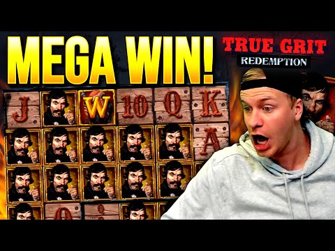 HUGE SUPER BONUS TRIGGERED ON TRUE GRIT REDEMPTION SLOT!!!