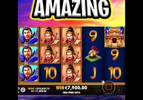 3 KINGDOMS SLOT 🤑 EPIC €1.250 MAX BET FREE SPIN BONUS BIG WIN‼️ #shorts