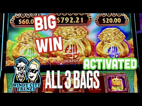 BIG WIN BONUS! GOT ALL 3 BAGS! FU DAI LIAN LIAN DRAGON SLOT!