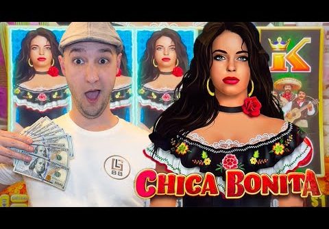 I BET $700 & RISKED IT ALL.. for a BIG WIN!! Live Slot Play on Chica Bonita