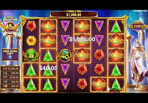 GATES OF OLYMPUS – HIT CROWNS with 48X MULTIPLER – HUGE TUMBLE WIN – BIG WIN BONSU BUY SLOT ONLINE